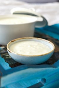 Yogurt as a substitute for flax seeds.