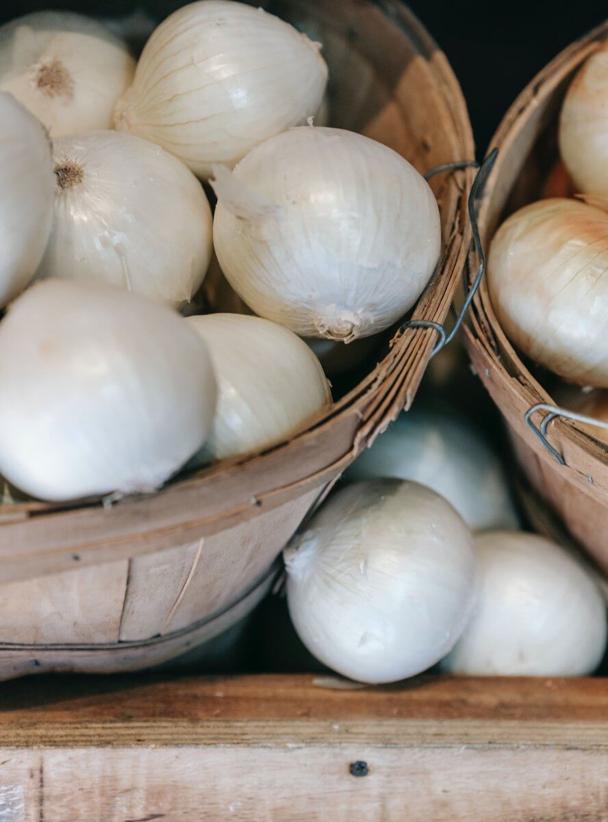 White onions as a substitute for sweet onions.