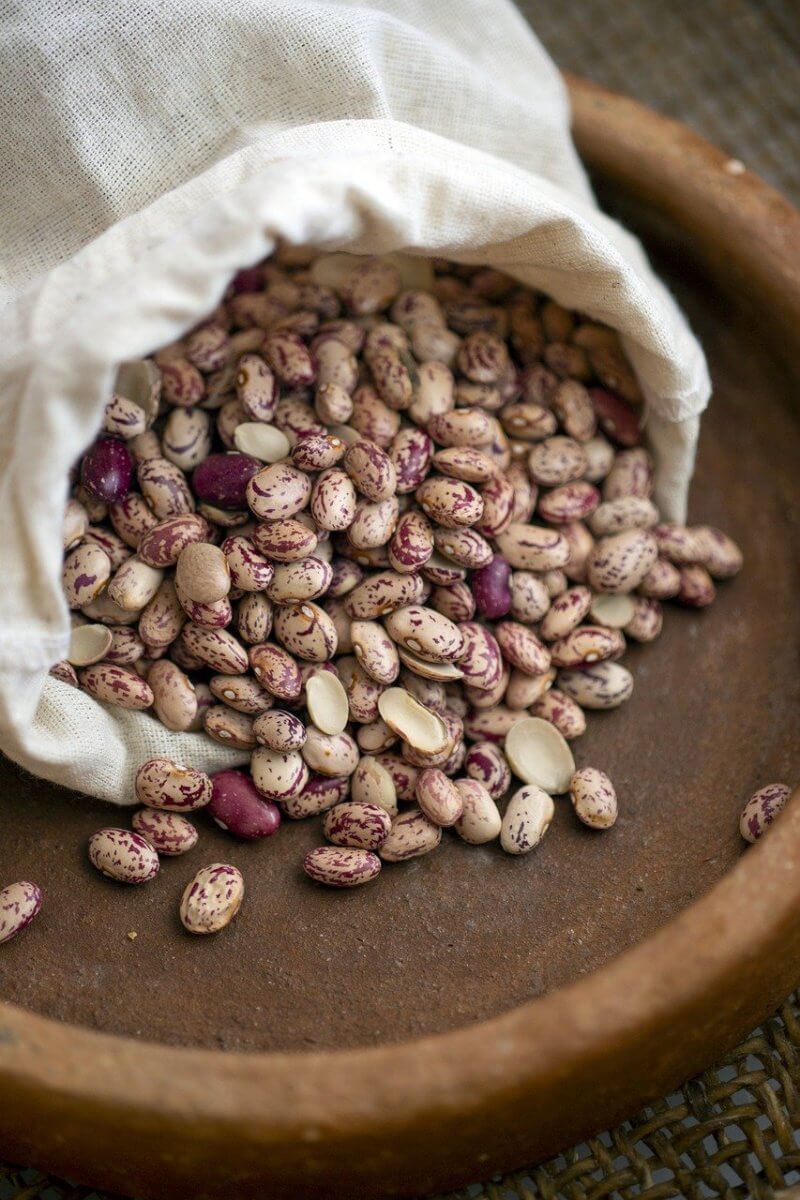 Pinto beans as a borlotti beans substitute.