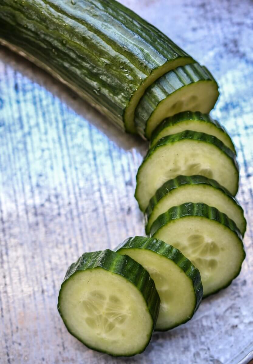 Cucumber as a substitute for zucchini.
