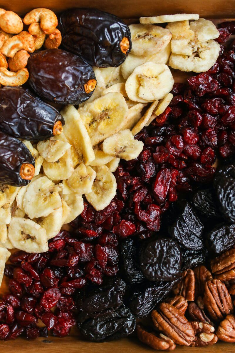 Dried fruit as a substitute for shredded coconut.