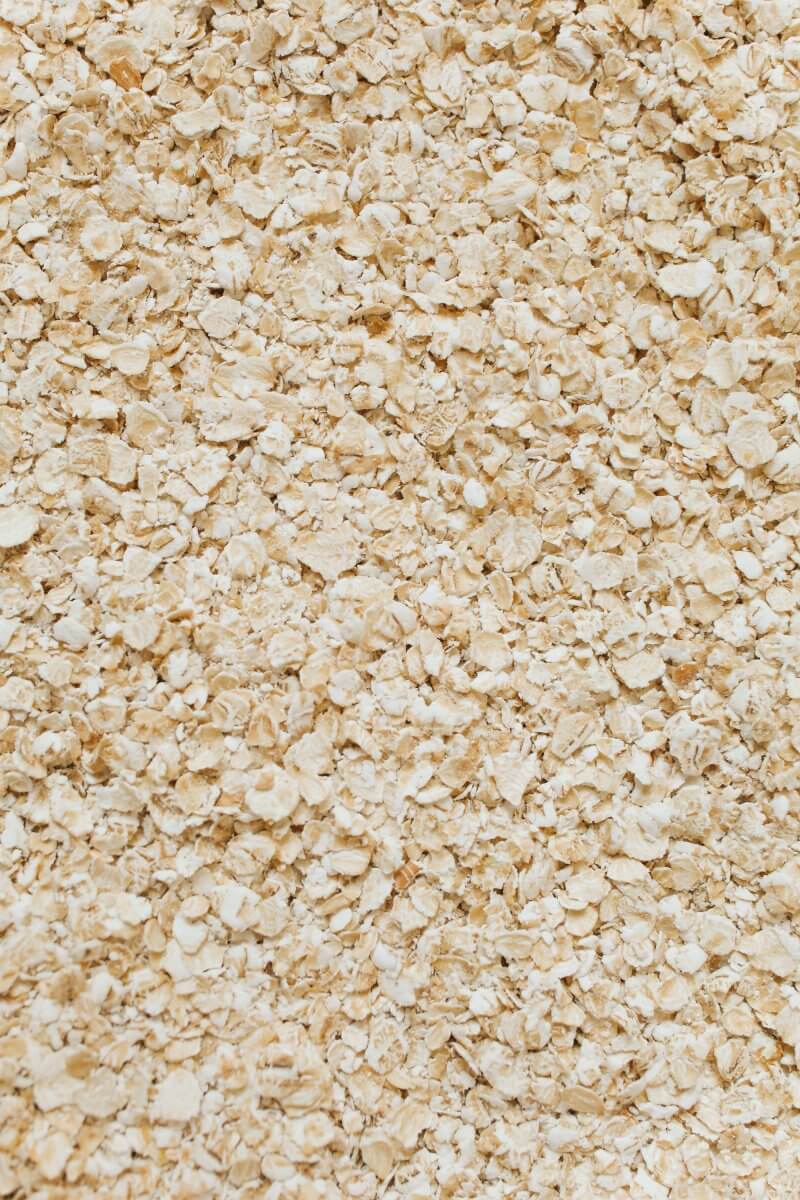 Rolled oats as a substitute for chia seeds.