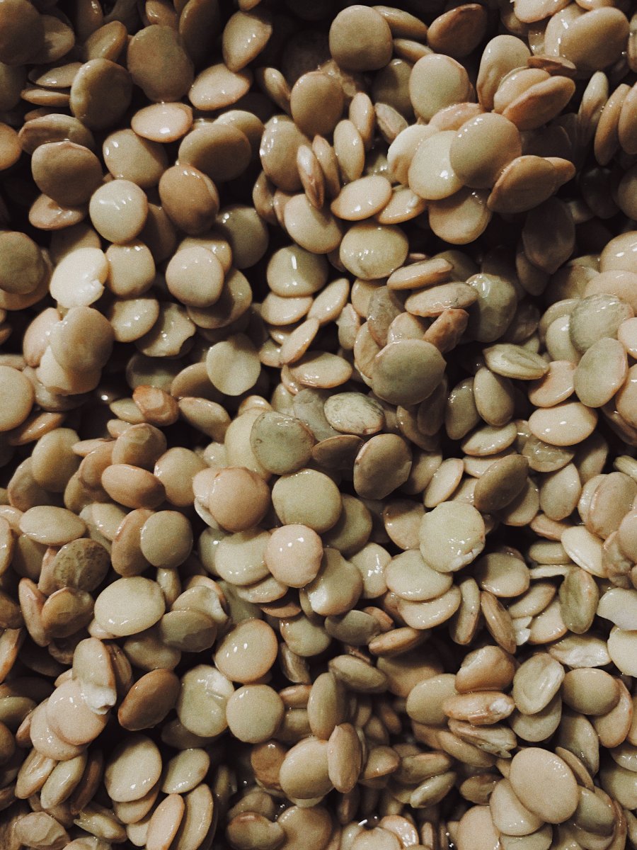 Green lentils.