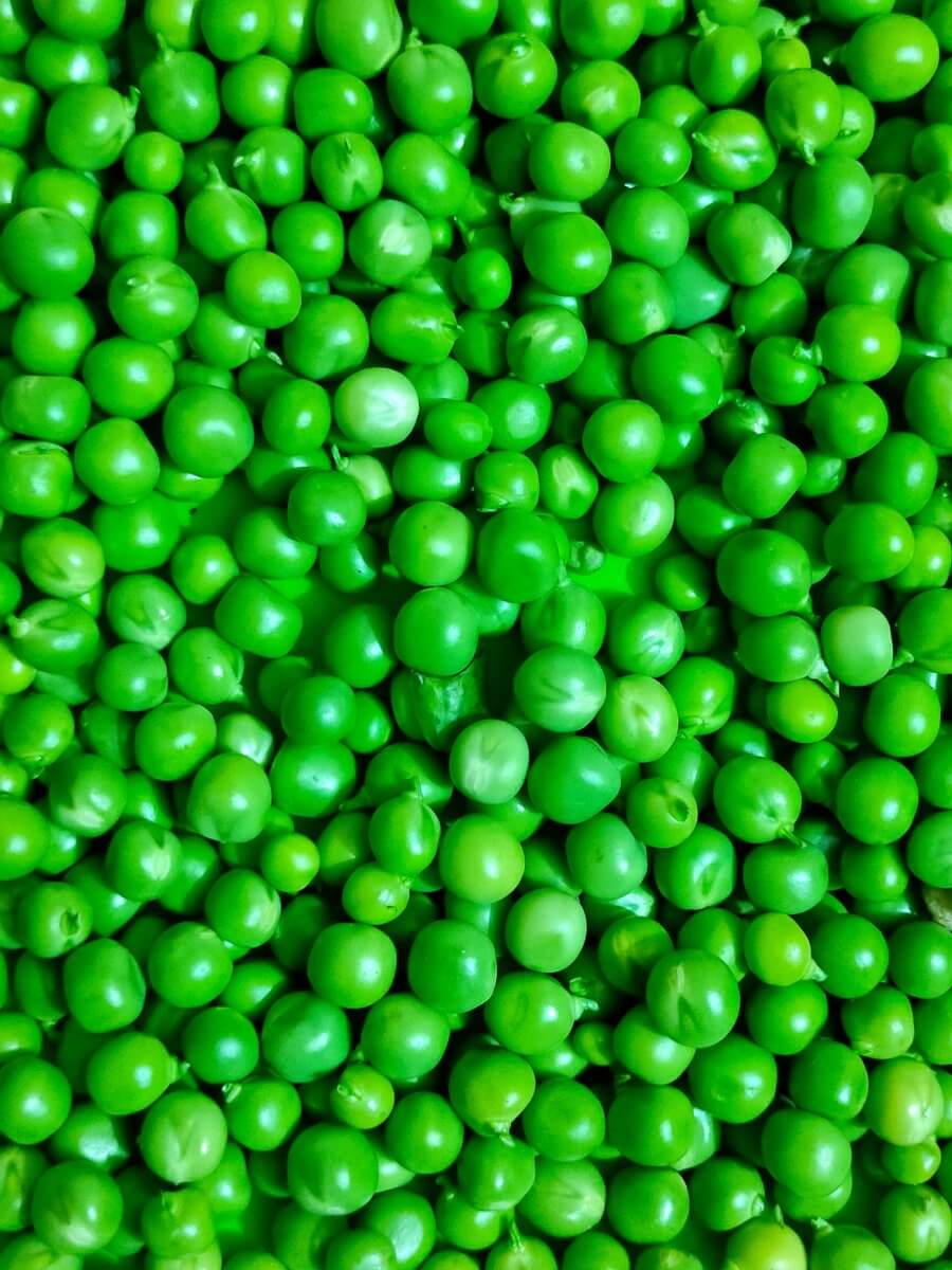 Peas as a substitute for green beans.