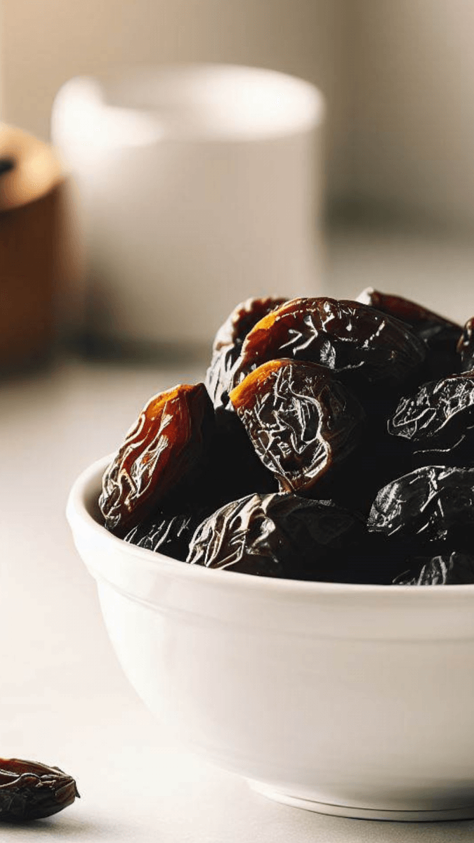 Dried Prunes as a substitute for dates.