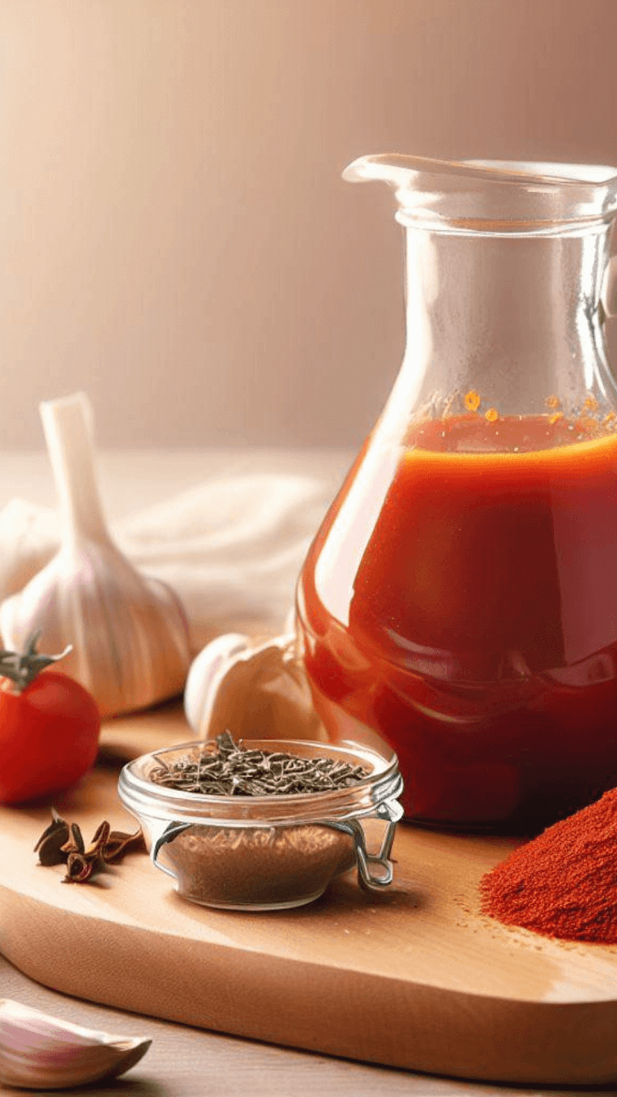 Tomato sauce and herbs as a substitute for adobo sauce.