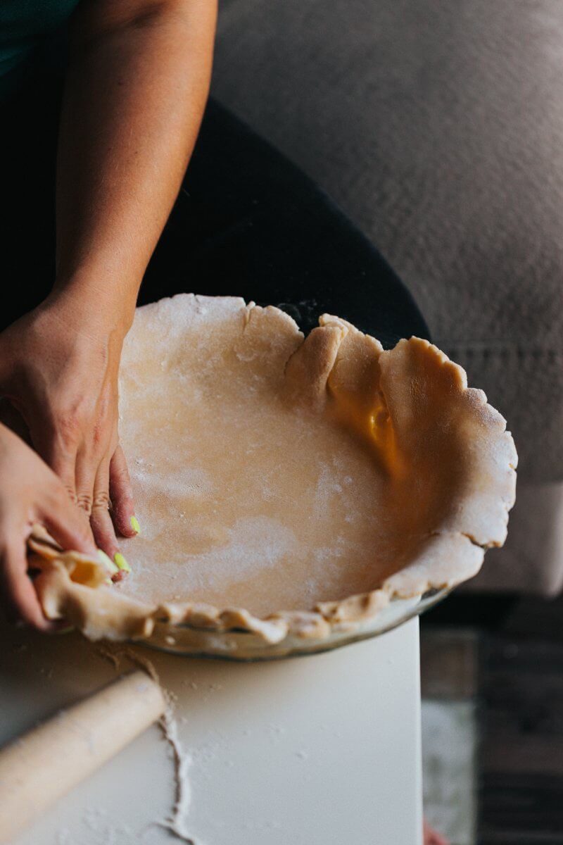 Pie crust as a substitute for puff pastry.