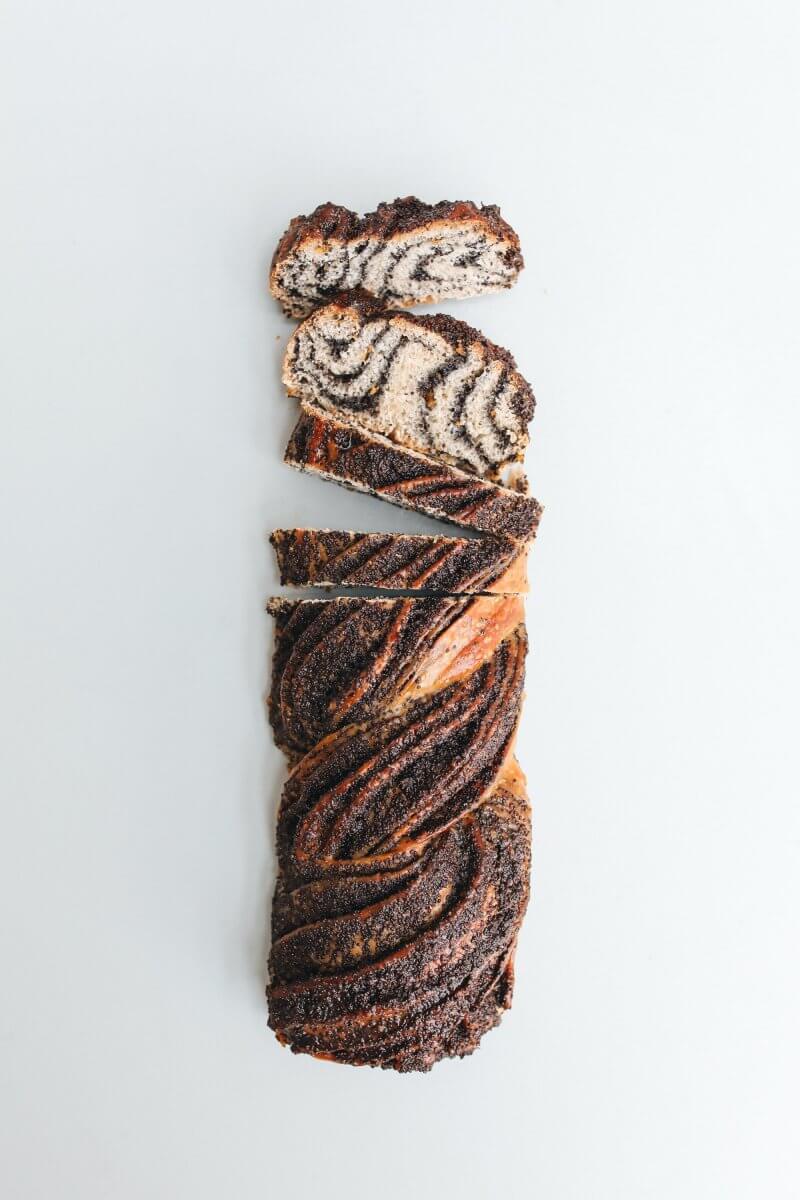 Babka bread as a substitute for brioche bread.