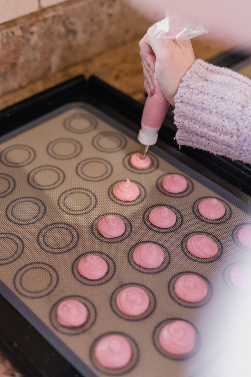 Silicone baking mats as a substitute for wax paper.
