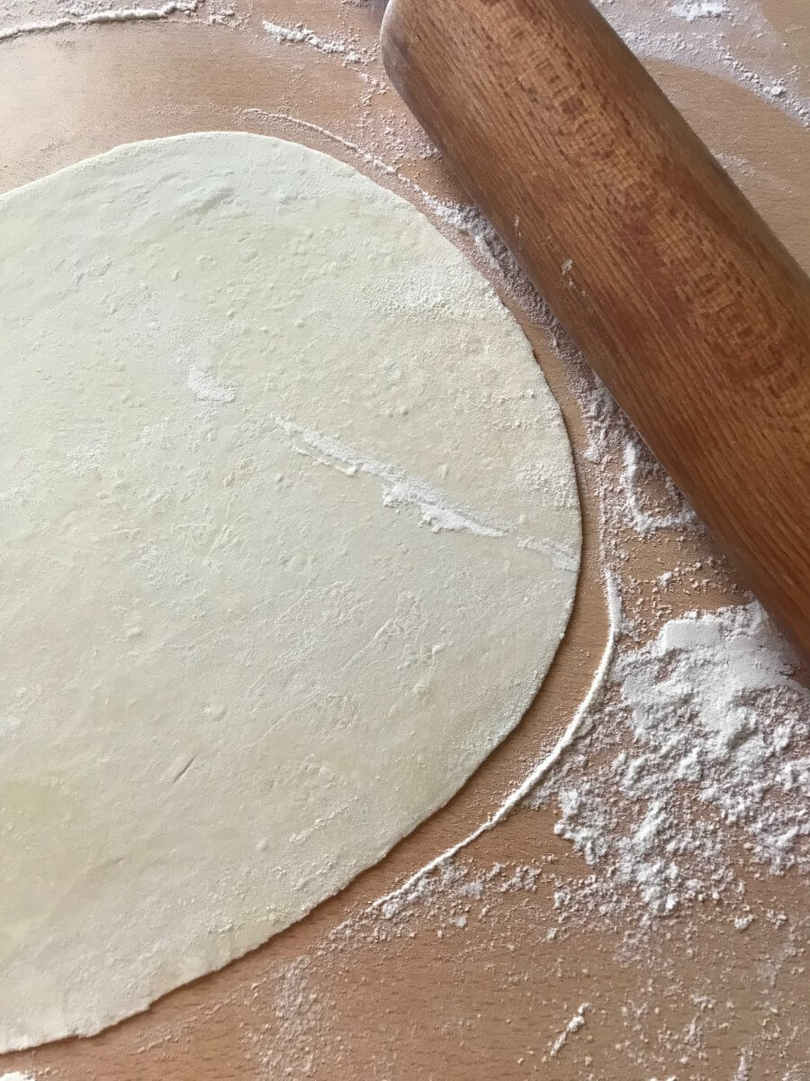 Shortcrust pastry as a substitute for puff pastry.