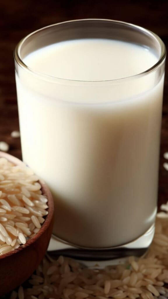 Rice milk as a coconut water substitute.