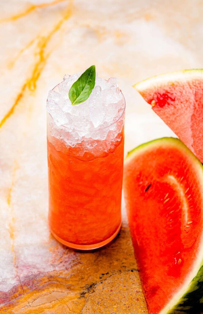 Watermelon water as a coconut water substitute.
