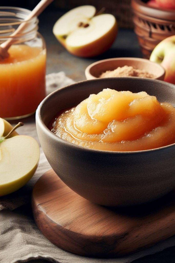 Applesauce as a substitute for apple butter.