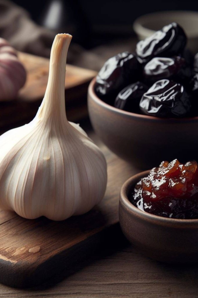 Garlic and prunes as a plum sauce substitute.