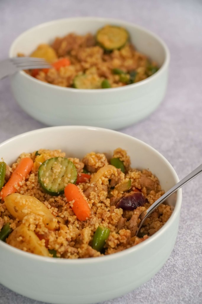 Couscous as a substitute for wheat berries.