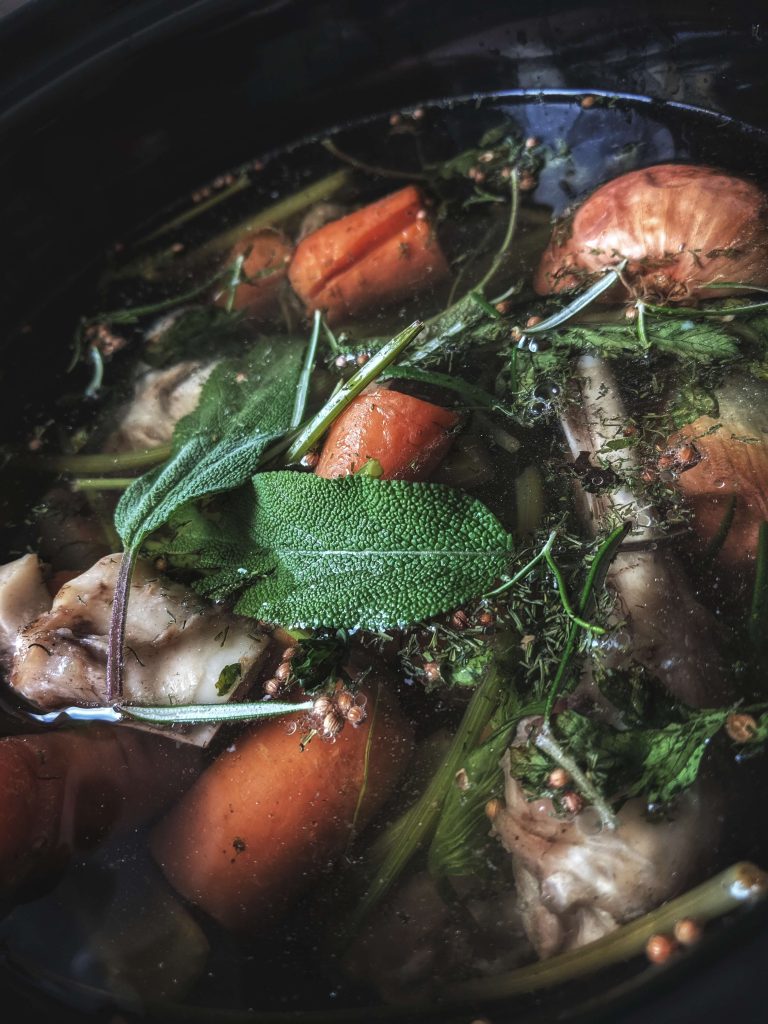 Broth as a beef consommé substitute.