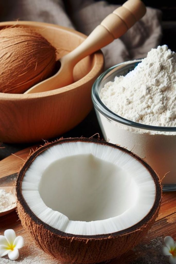Coconut flour as a substitute for cornflour.