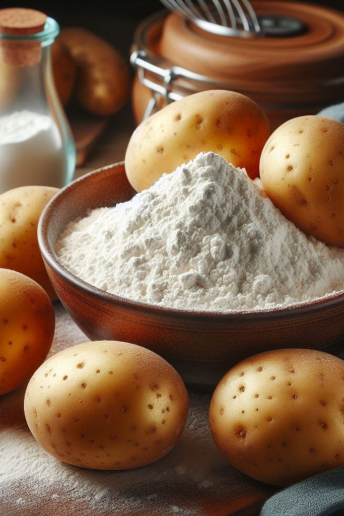 Potato starch as a substitute for corn flour.