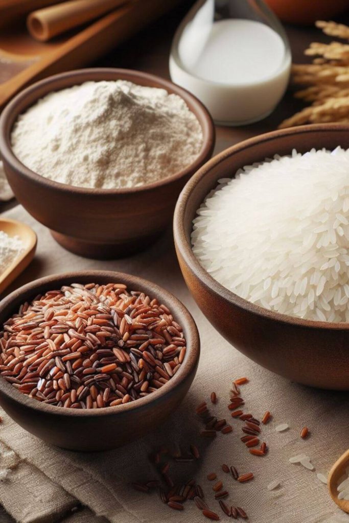 Rice flour as a substitute for cornflour.