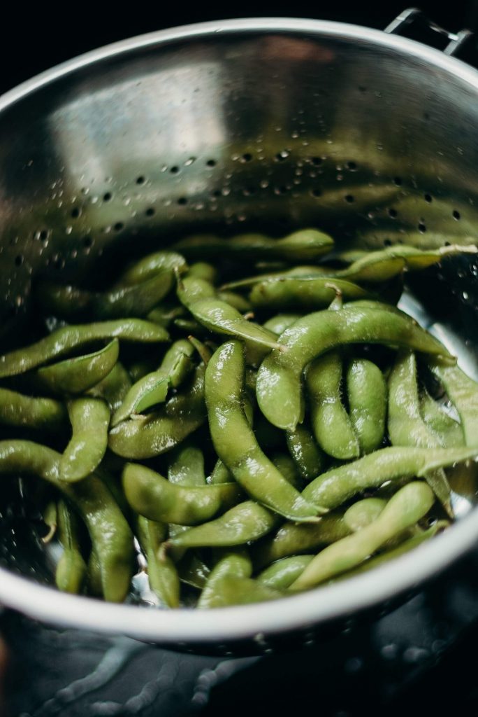 Edamame beans as a substitute to fava beans.