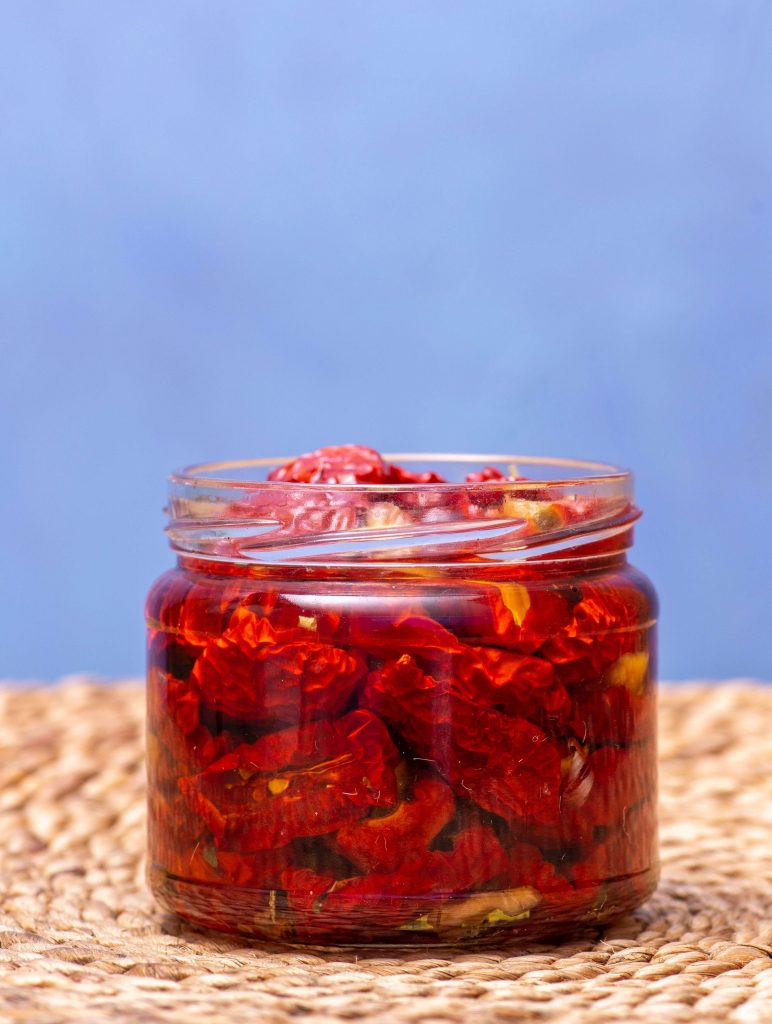 Sun-dried tomatoes as a substitute for tomato puree.