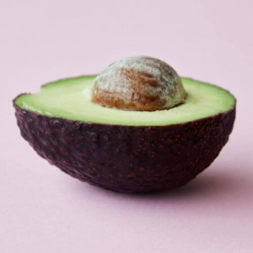 Avocado half as a substitute for butter in mc and cheese.