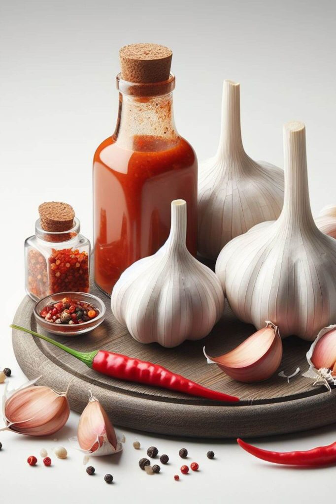 Garlic and chili sauce  as a substitute for red curry paste.