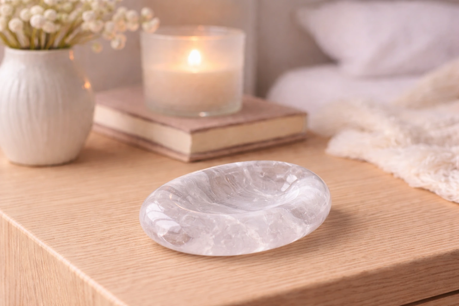 Clear quartz crystal